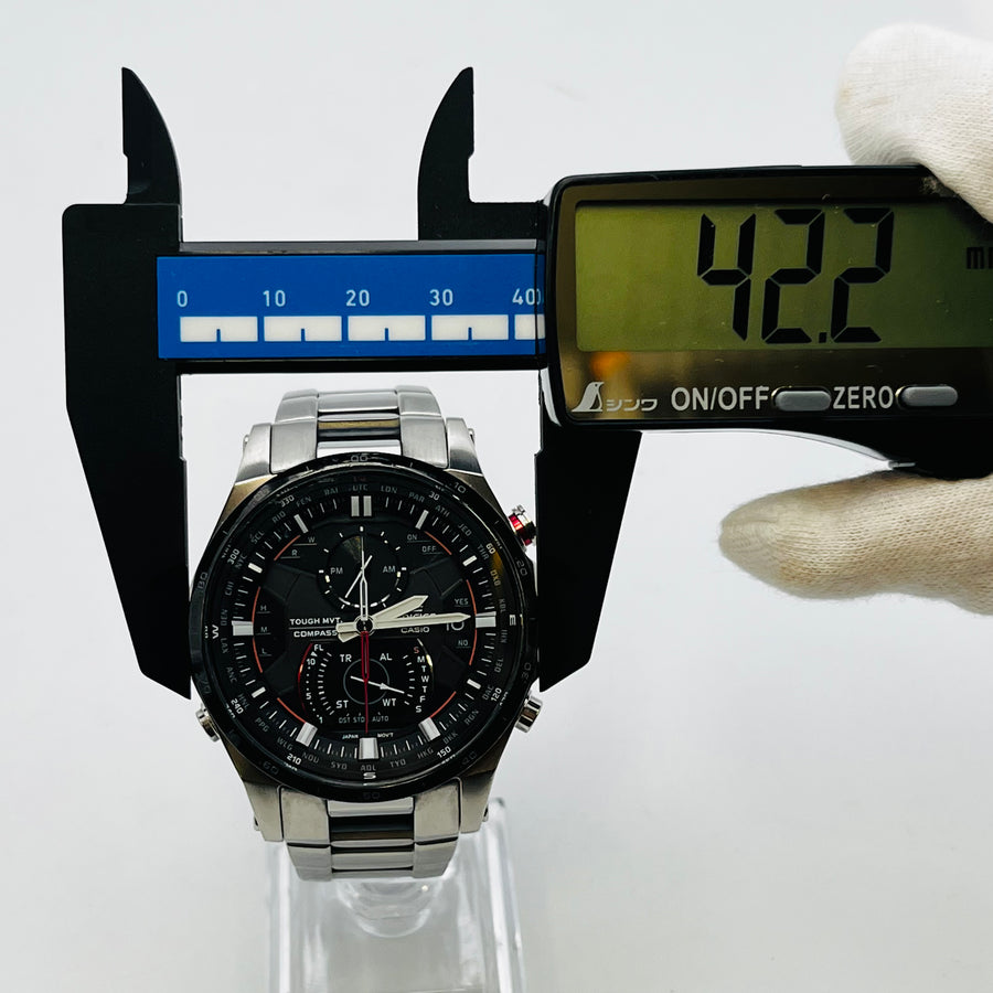 CASIO EDIFICE EQW-A1200 Solar Black x Red 42.2mm