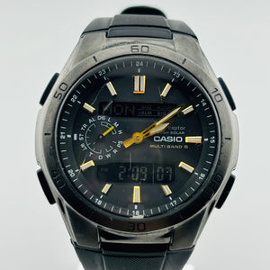 CASIO wave ceptor WVA-M650 Solar Windshield has scratches Resin Band 43.0mm