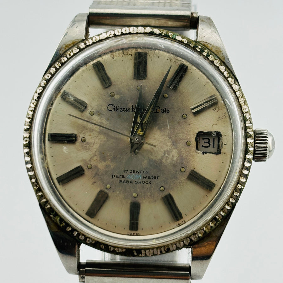 CITIZEN Homer Date 60301916 Manual There are scratches and dirt calendar 17 jewels 37.4