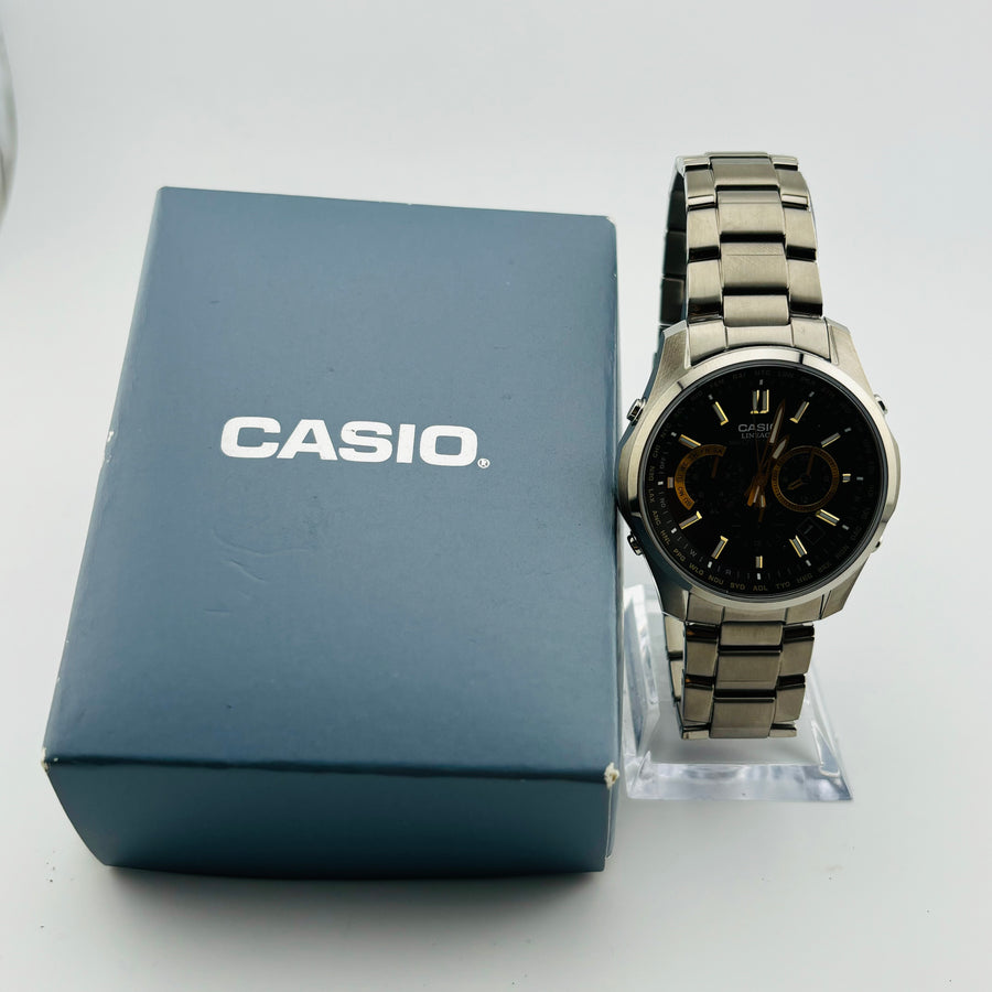 CASIO LINEAGE LIW-M610TDS Solar Outer box damaged Calendar function 41.4mm