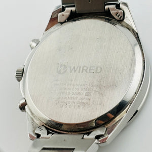 SEIKO WIRED VR42-0AB0 Solar Windshield has scratches Chronograph calendar 40.9mm