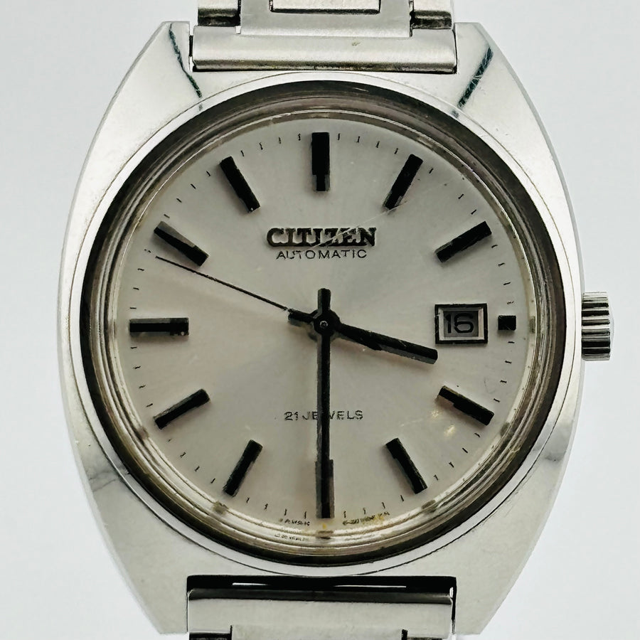 CITIZEN 4-600363 TA Automatic Windshield has scratches 21Jewels calendar 35.9mm