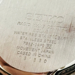 SEIKO 7B52-0AF0 Solar Radio Wave Control calendar Men's Watches 37.6mm