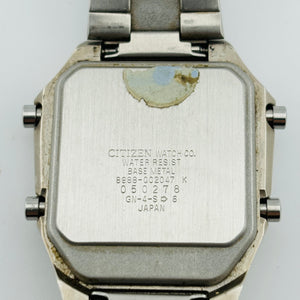 CITIZEN ALARM-CHRONOGRAPH 8988-Q02047 Belt broken Parts available 36.2mm