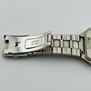 CITIZEN ALARM-CHRONOGRAPH 8988-Q02047 Belt broken Parts available 36.2mm