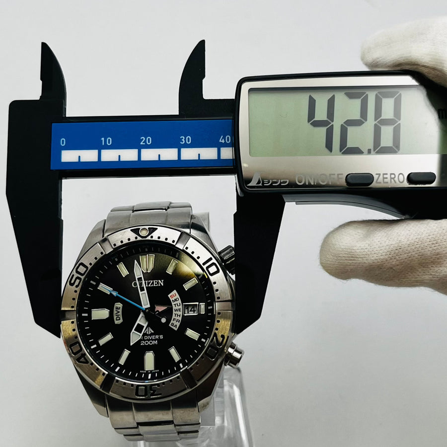 Citizen Promaster Black H112 T016651 Air Diver 200M Solar Super Titani KUM S WATCH