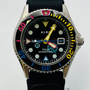 SEIKO ALBA Air Diver SOLAR V147-HACO date 37.0mm