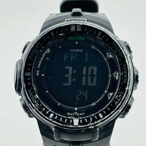 CASIO PRO TREK PRW-3000 Tough Solar Case has scratches World Time 46.9mm