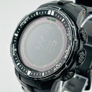 CASIO PRO TREK PRW-3000 Tough Solar Case has scratches World Time 46.9mm