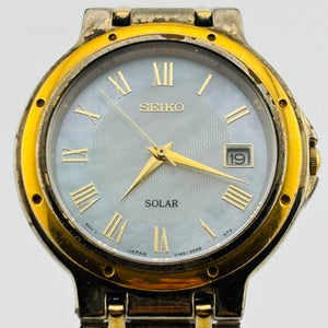 SEIKO V145-0D40 Solar The paint is peeling off in places Seashell dial Unisex 36.5mm