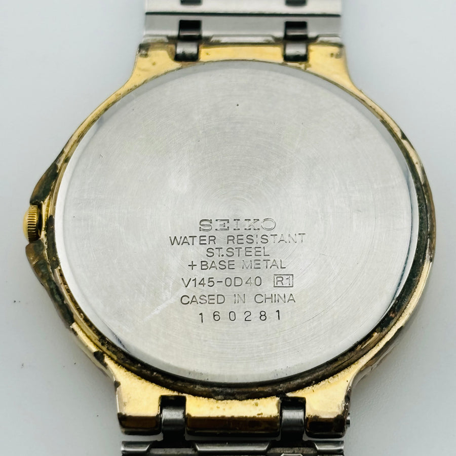 SEIKO V145-0D40 Solar The paint is peeling off in places Seashell dial Unisex 36.5mm