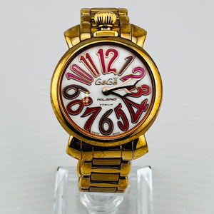 Gaga Milano Manuale35 Gold Quartz 6021 White Dial Ladies Watch 35.0mm