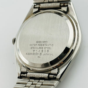 SEIKO TYPE Ⅱ 4336-8030 Quartz Day Date Calendar function Unisex Watches 35.6mm