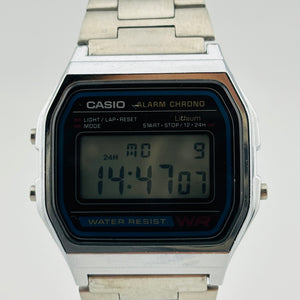 CASIO A158W Quartz Windshield has scratches Waterproof for daily use LED: Green 33.8