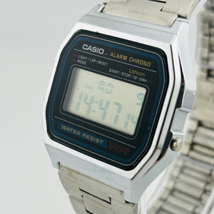 CASIO A158W Quartz Windshield has scratches Waterproof for daily use LED: Green 33.8