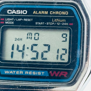 CASIO A158W Quartz Windshield has scratches Waterproof for daily use LED: Green 33.8