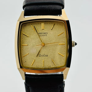 SEIKO Dolce 7731-5160 Quartz Belt damaged Any scene Champagne gold dial 26.9mm