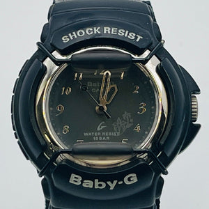 CASIO Baby-G floral embroidery BG-22 black x gray quartz analog 42.0mm