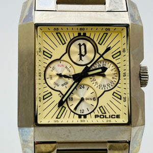 MENS POLICE P AVENUE BRUSHED analog STAINLESS STEEL WATCH MODEL 11296M 38.0ｍｍ