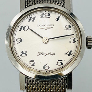 LONGINES FLAGSHIP 16 white stainless analog women's wristwatch 23.8mm