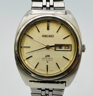 SEIKO 5606-7140 self-winding automatic men's watch LORD MATIC day date 34.0mm