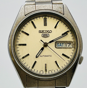 SEIKO 5 self-winding 7S26-6000 analog stainless steel men's watch 34.4mm