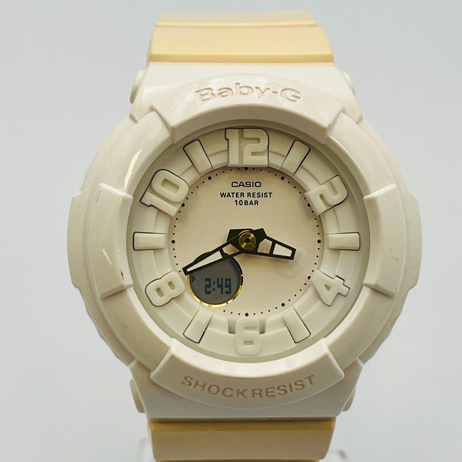 CASIO Baby-G BGA-132LA Quartz Rubber Belt White Analog Digital Women's 42.7mm