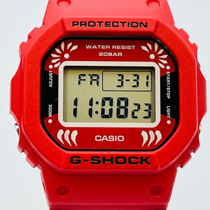 CASIO G-SHOCK DARUMA red watch DW-5600DA-4JR quartz Digital men's watch 43.4mm