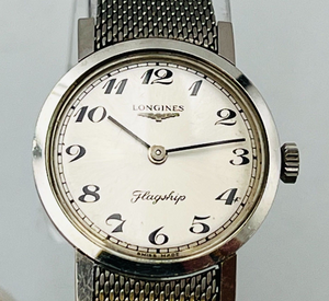 LONGINES FLAGSHIP 16 white stainless analog women's wristwatch 23.8mm