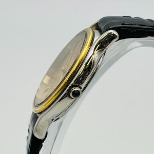 Seiko Credor 4J81-0A60 quartz SS stainless steel 18KT leather gold WOMAN 21.5ｍm