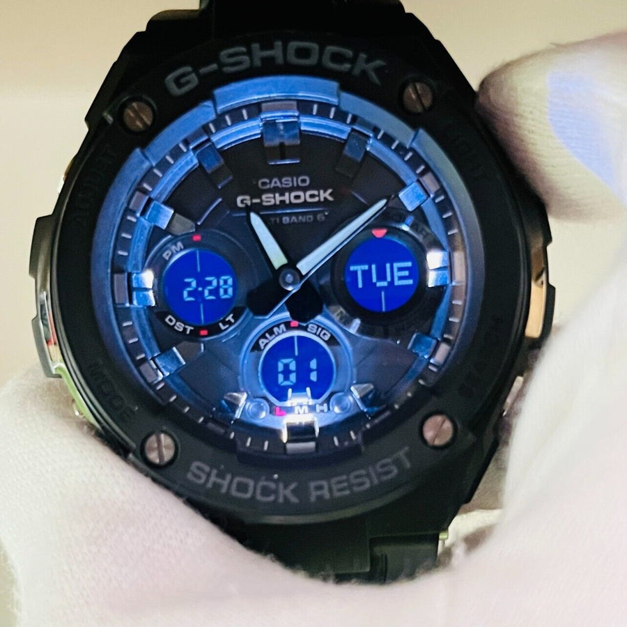 CASIO G-Shock GST-W100G solar Digiana rubber black men's wristwatch 43.8mm