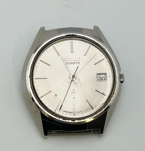 Seiko 3802-7010 quartz antique date function body stainless steel 32.7mm