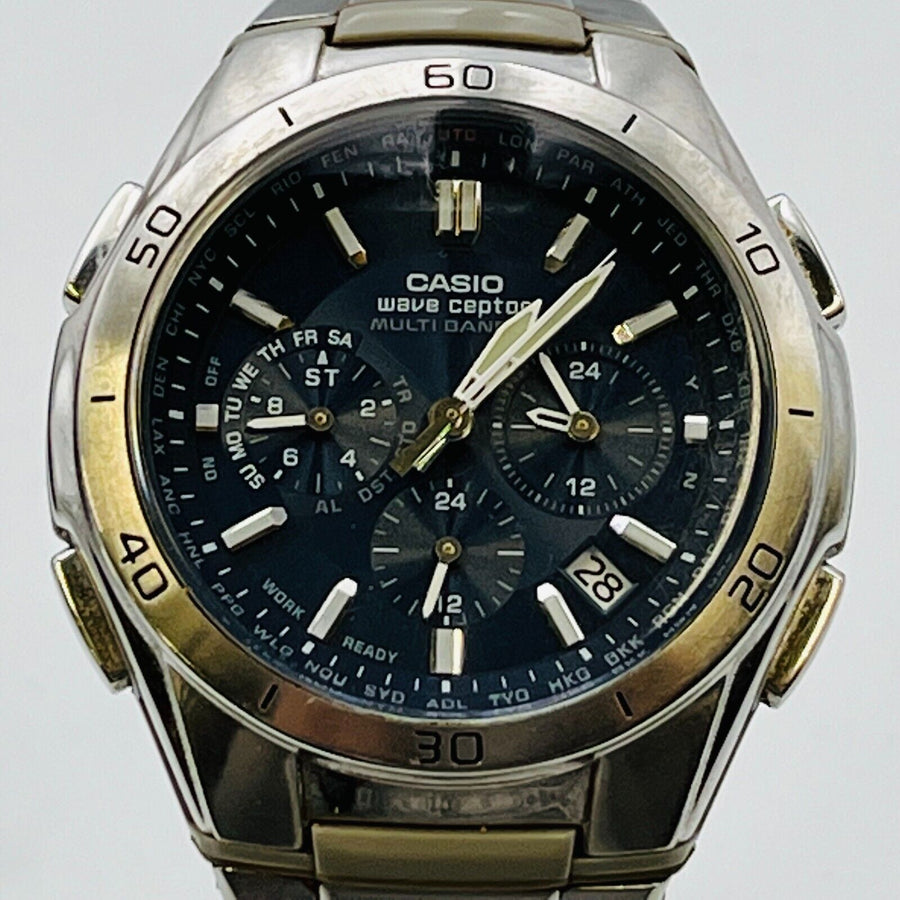 Casio WVQ-M410DE-2A2JF Solar WAVE CEPTOR Silver Men's wristwatch 43.0mm