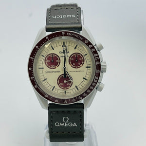 OMEGA×Swatch MISSION TO PLUTO SO33M101 quartz chronograph small second men 42.7ｍｍ