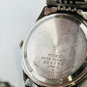 SEIKO 7123-8110 TYPEⅡ quartz men's watch date vintage battery replaced 36.0ｍｍ