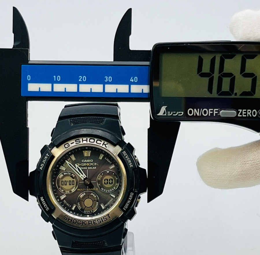 CASIO G-SHOCK AWG-100 TOUGH SOLAR men's wristwatch battery replaced 46.5mm