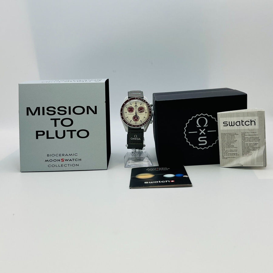 OMEGA×Swatch MISSION TO PLUTO SO33M101 quartz chronograph small second men 42.7ｍｍ