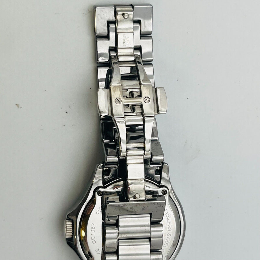 Fossil Riley Chrome Ceramic women's watch CE1067 Day and date Quartz 38.1mm 13cm