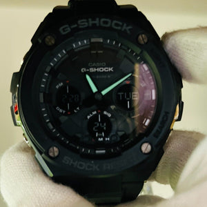 CASIO G-Shock GST-W100G solar Digiana rubber black men's wristwatch 43.8mm