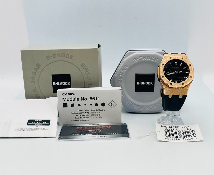 CASIO G-SHOCK GMA-S2100-1ADR custom solar gold black 40.0mm near mint