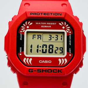 CASIO G-SHOCK DARUMA red watch DW-5600DA-4JR quartz Digital men's watch 43.4mm