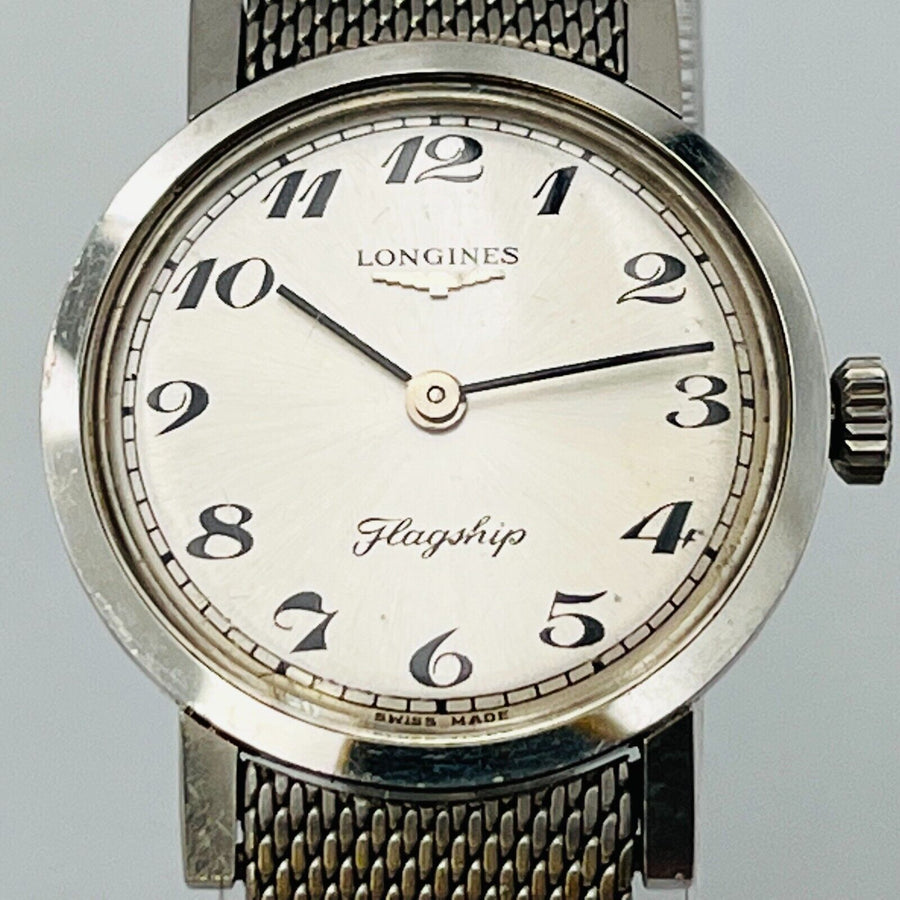 LONGINES FLAGSHIP 16 white stainless analog women's wristwatch 23.8mm