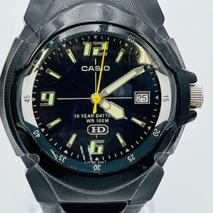 Casio MW-600F-1A 10 ATM water resistant with calendar Black color dial 42.5mm