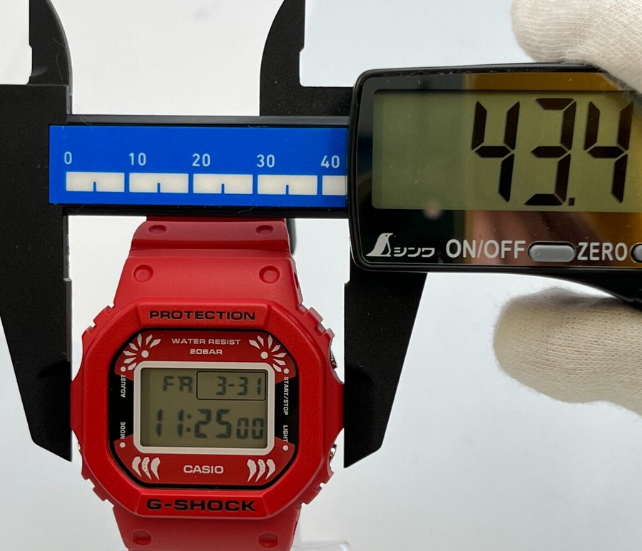 CASIO G-SHOCK DARUMA red watch DW-5600DA-4JR quartz Digital men's watch 43.4mm