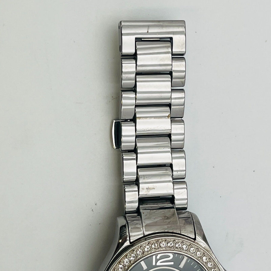 Fossil Riley Chrome Ceramic women's watch CE1067 Day and date Quartz 38.1mm 13cm